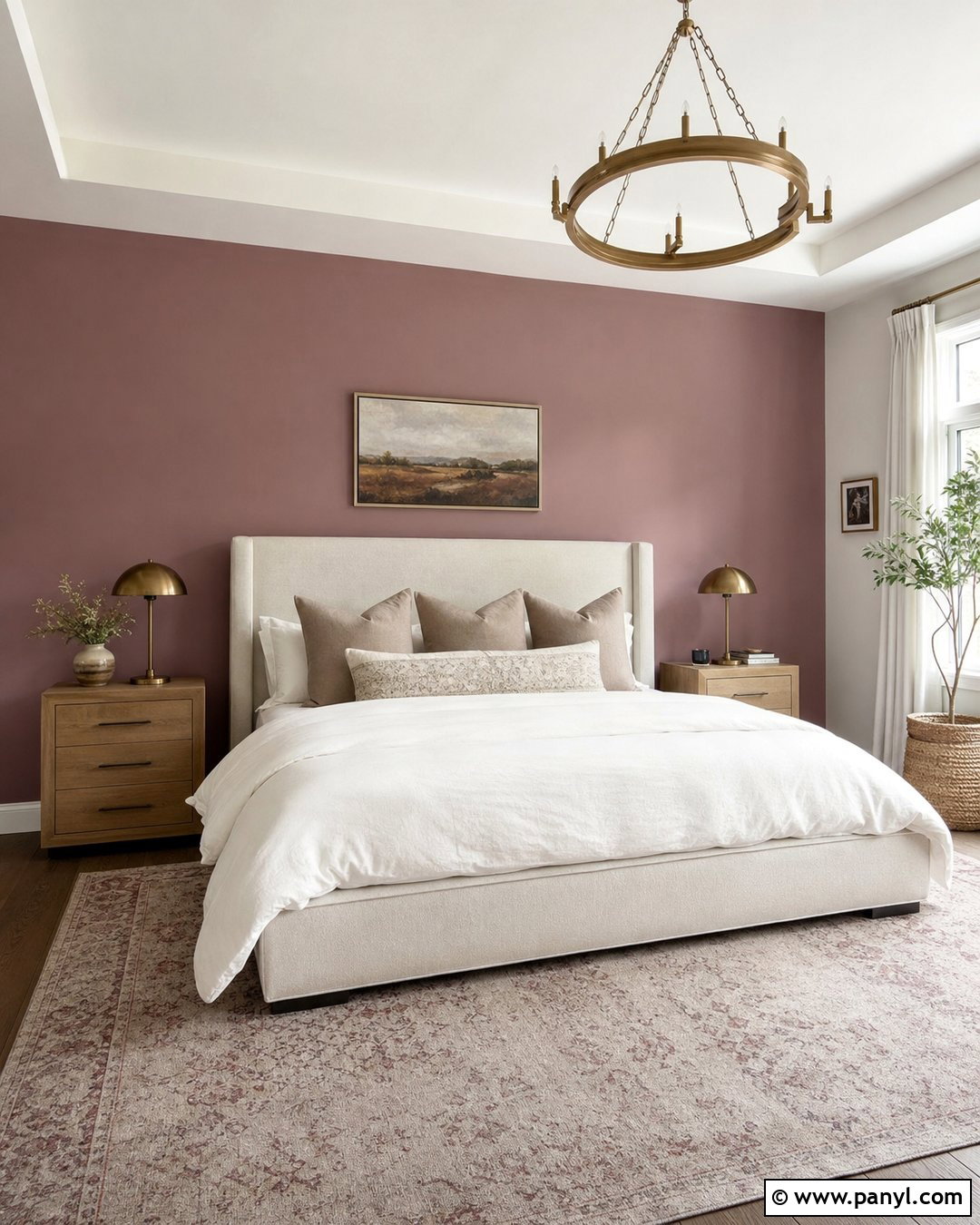 Dusty Mauve Accent Wall Bedroom - 30 Mauve Accent Wall Ideas