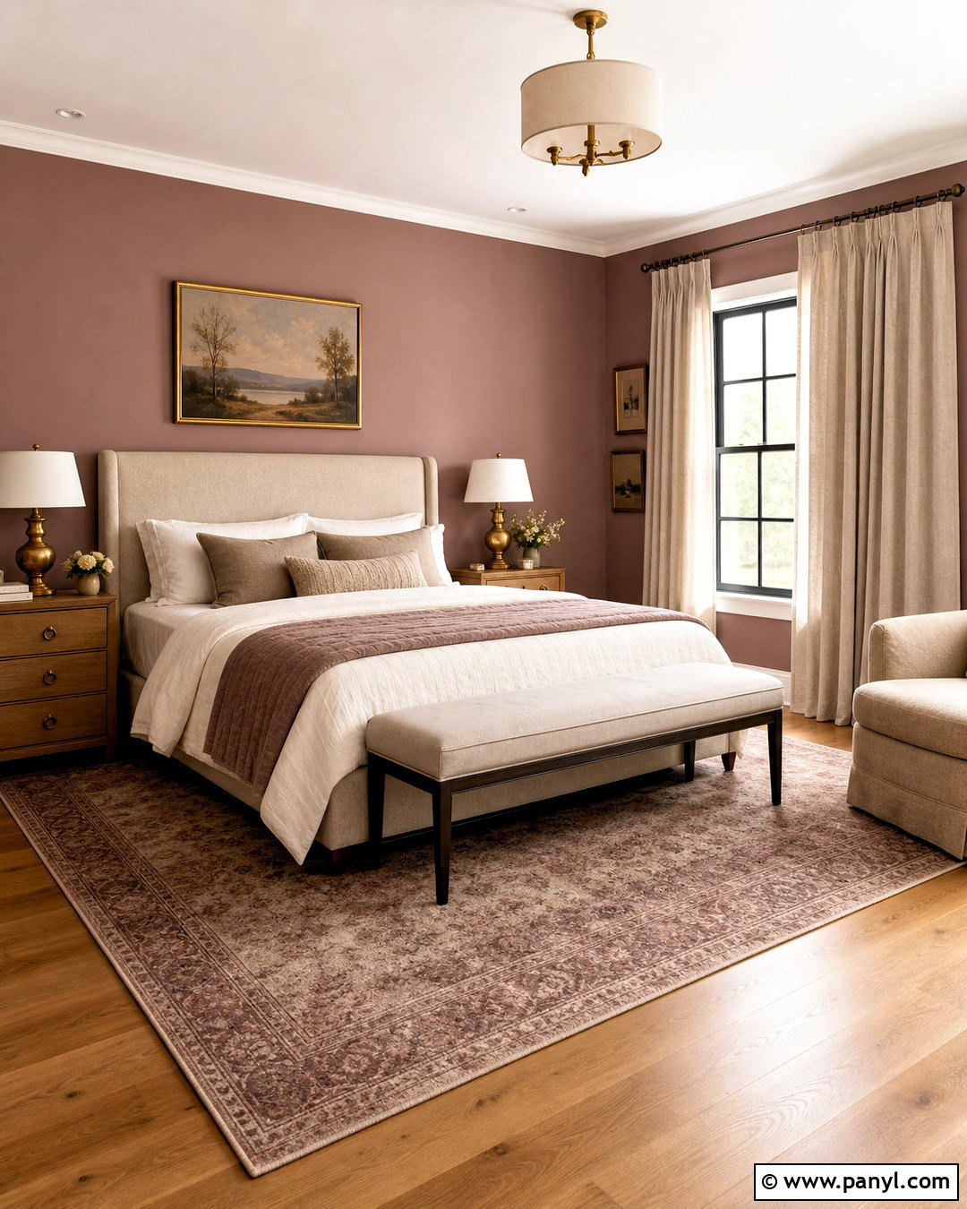 Dusty Mauve And Beige Bedroom - 20 purple wall painting ideas bedroom ideas
