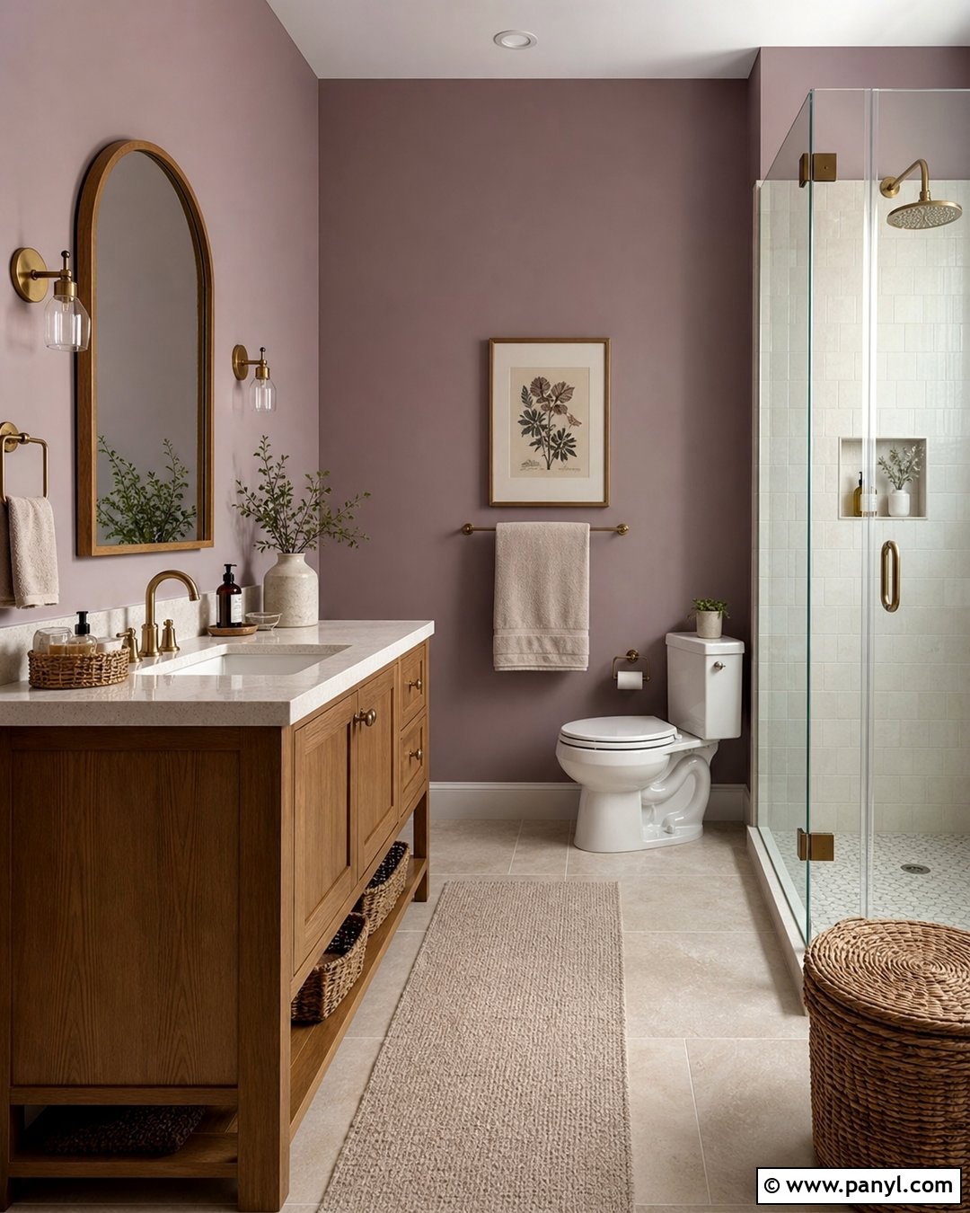 Dusty Mauve Bathroom Walls - 25 Purple Bathroom Walls