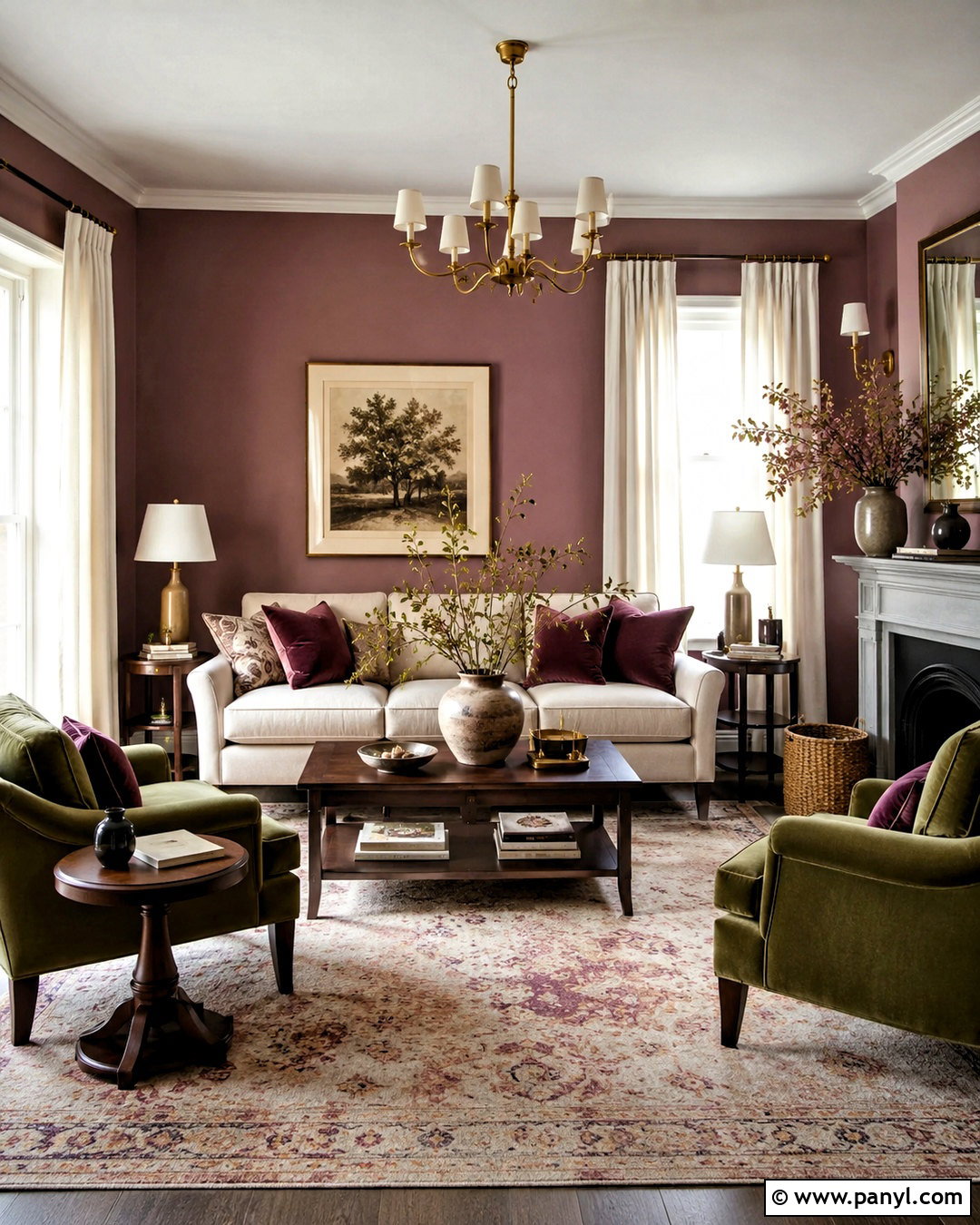 Dusty Mauve Living Room - 20 interior design living room colors