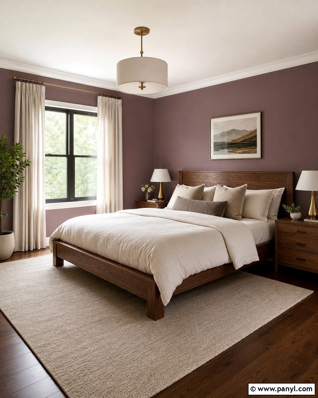 Dusty Mauve Purple Bedroom - 20 Modern Purple Wall Color Ideas