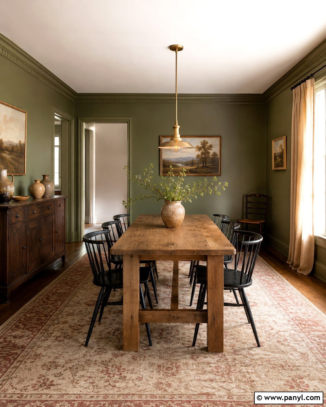 Dusty Olive Green Wall Color - 20 Evergreen Wall Color Ideas