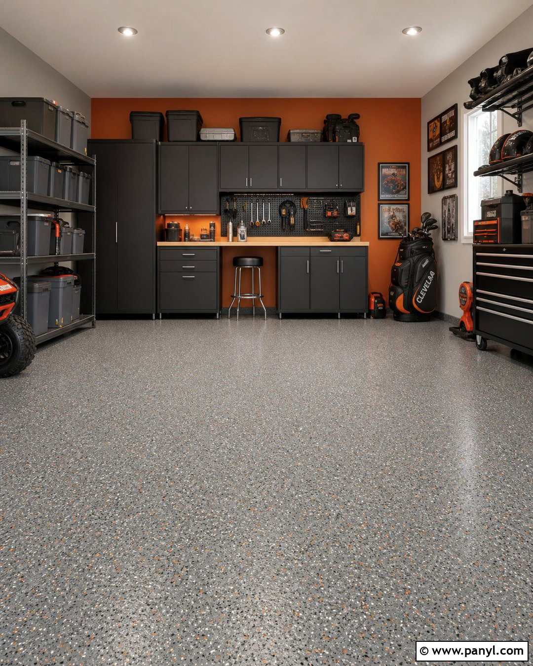 Dusty Orange Garage Accent Wall - 35 Garage Walls Paint Colors