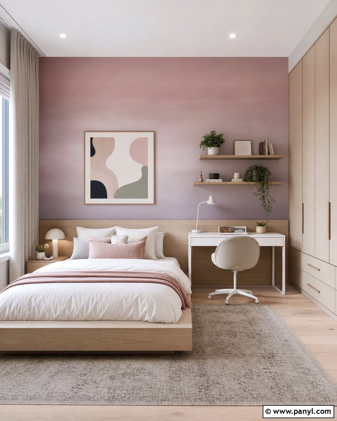 Dusty Pastel Ombre Wall - 20 Pastel Ombre Wall In Kids Room Ideas