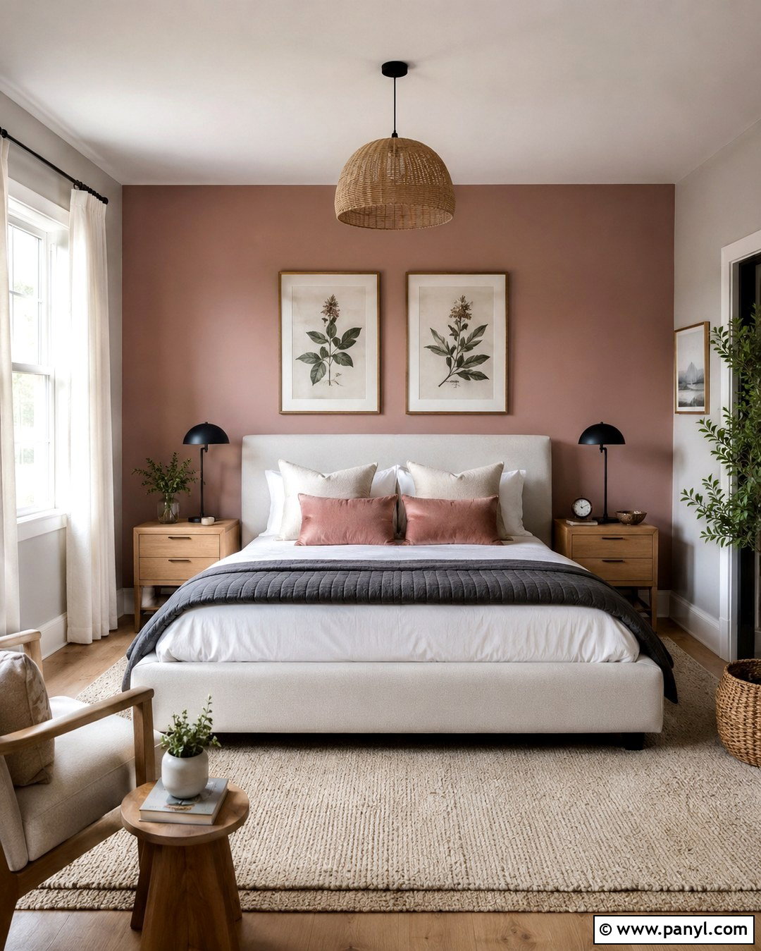 Dusty Pink Accent Wall Bedroom - 20 Grey Walls With Pink Accent Wall Ideas