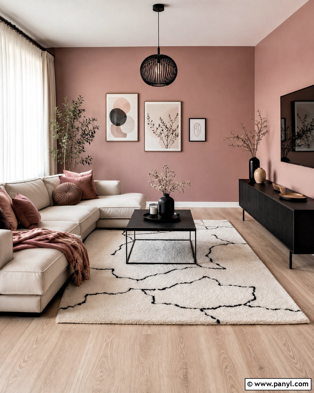 Dusty Pink And Black Living Room - 20 dusty pink living room ideas