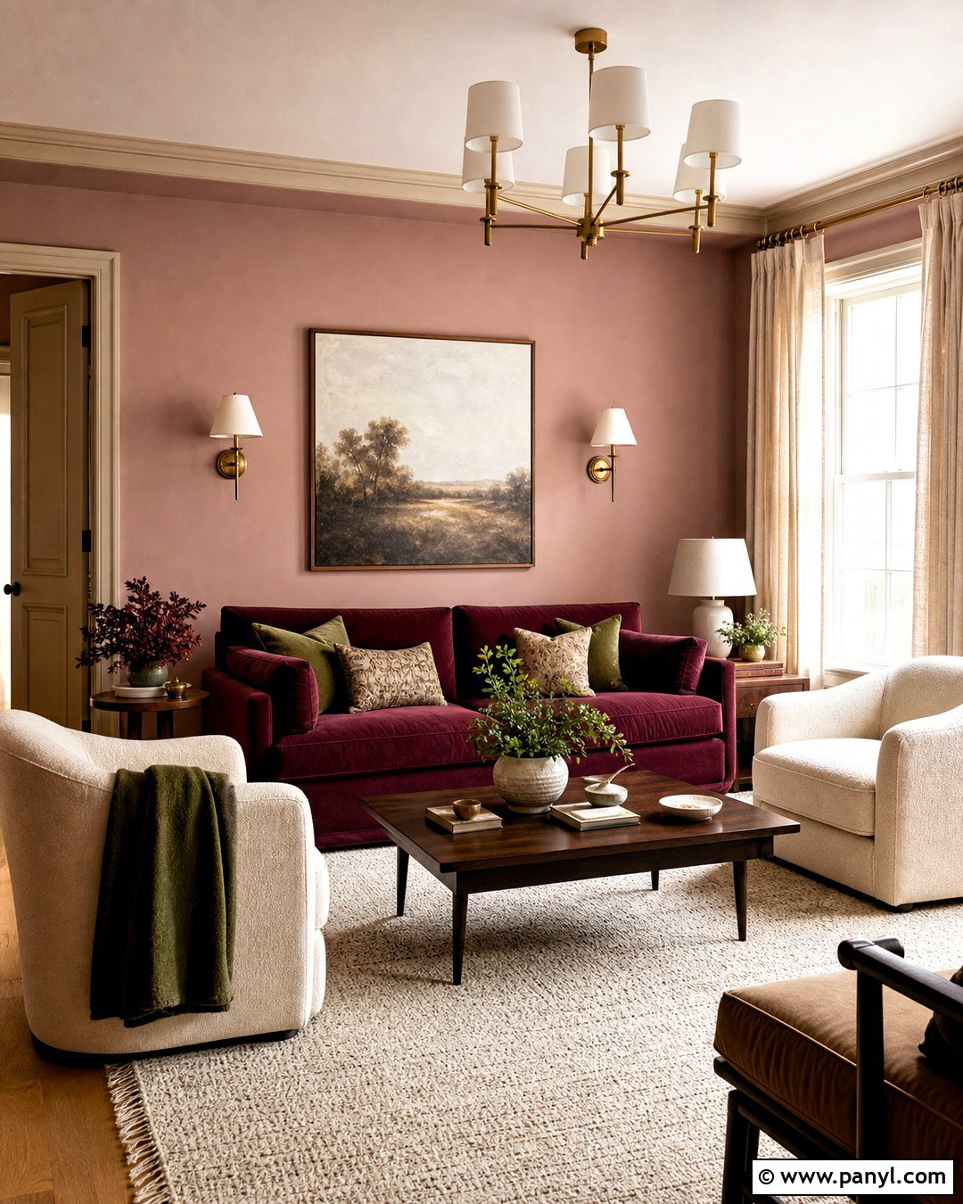 Dusty Pink And Burgundy Living Room Paint - 20 living room paint ideas color schemes