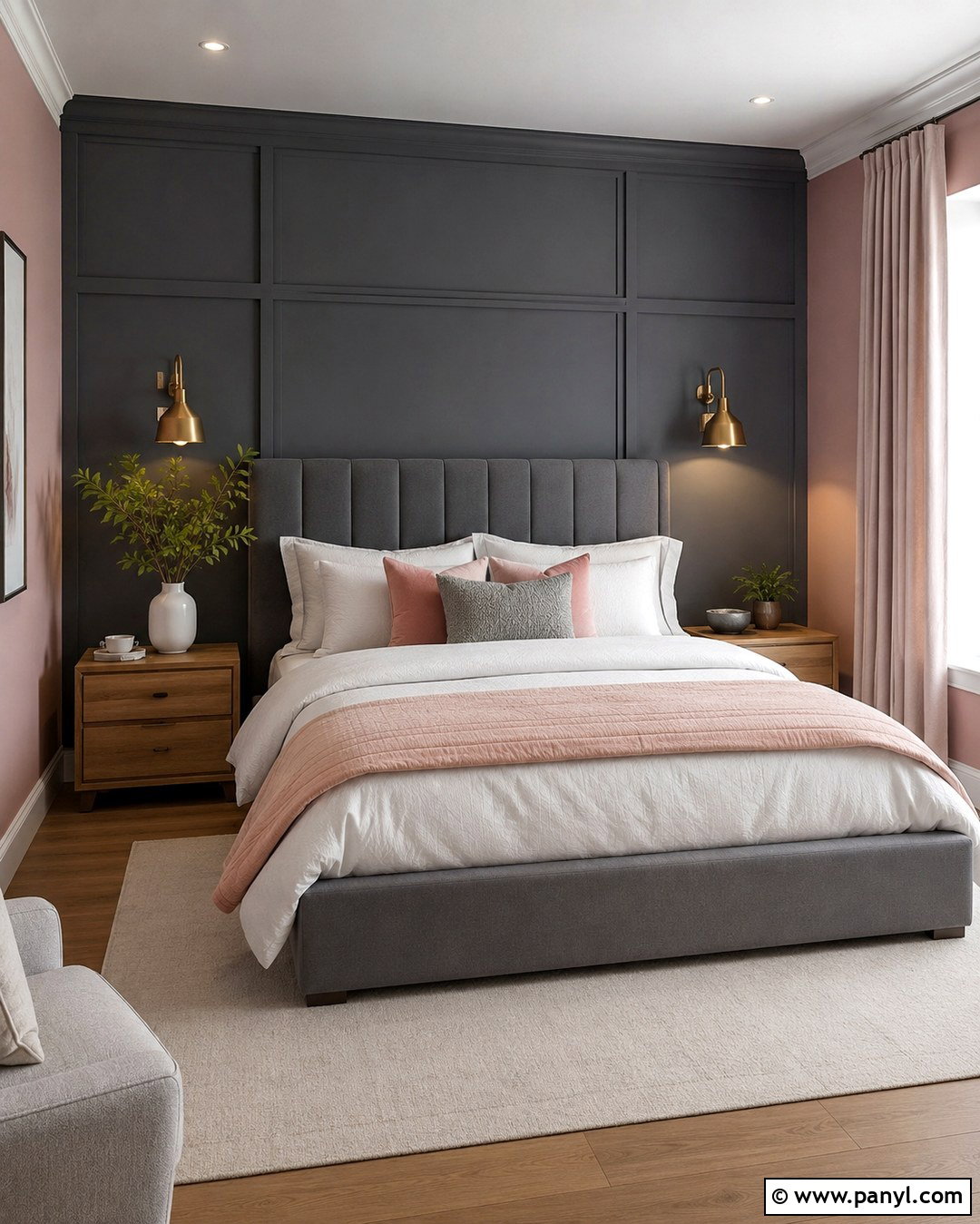 Dusty Pink And Charcoal Bedroom Walls - 20 Pink And Gray Walls