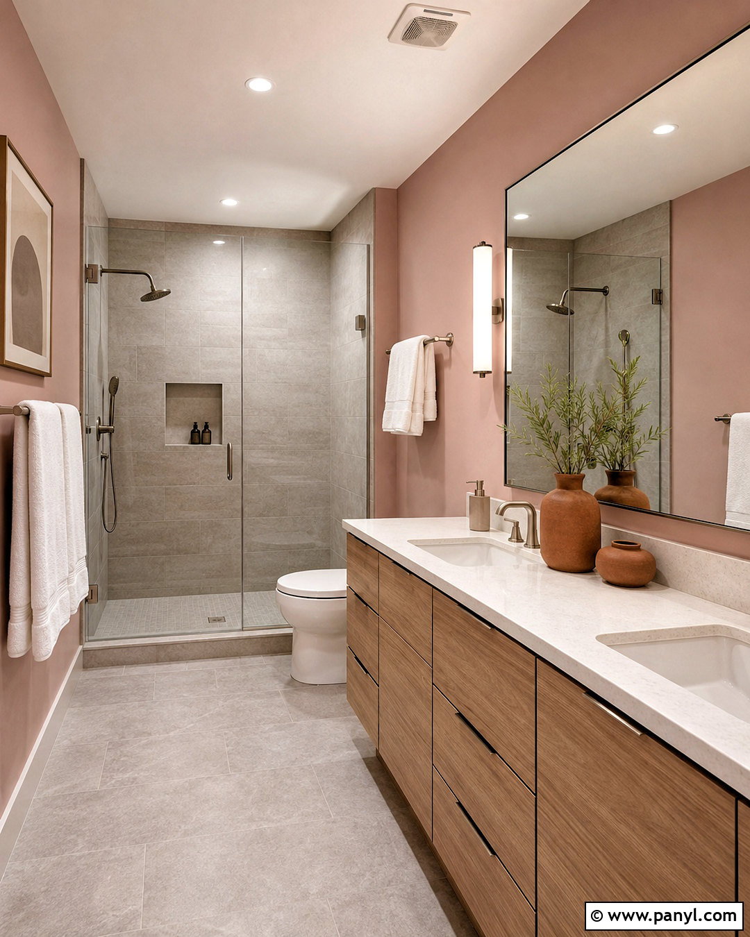 Dusty Pink And Gray Bathroom - 20 dusty pink bathroom ideas