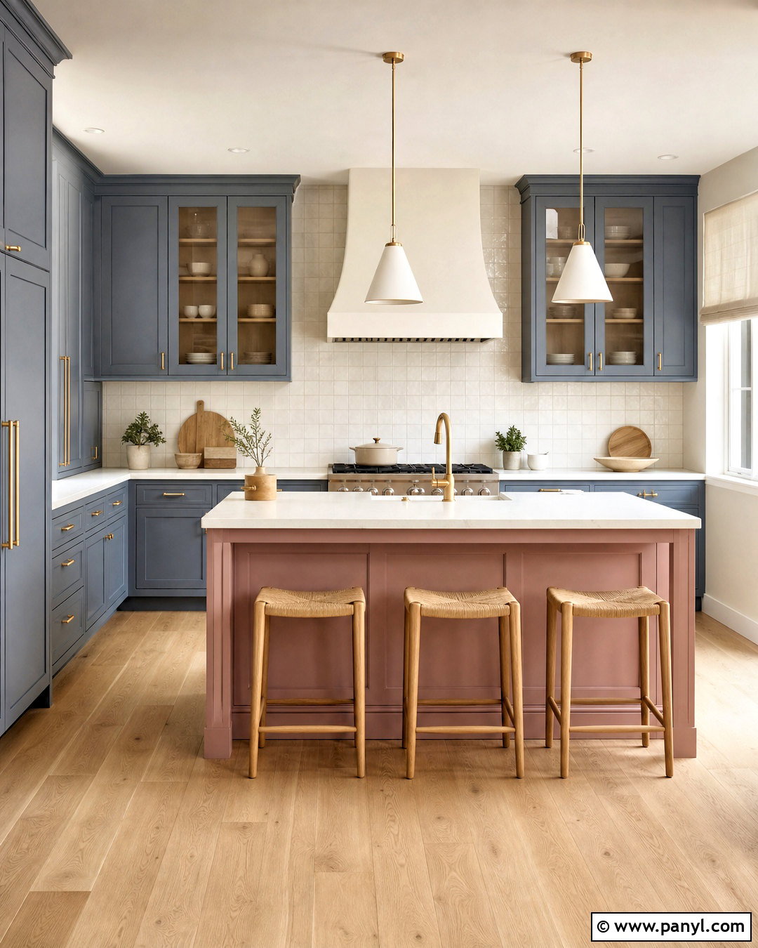 Dusty Pink And Gray Blue Kitchen - 20 kitchen color combinations ideas