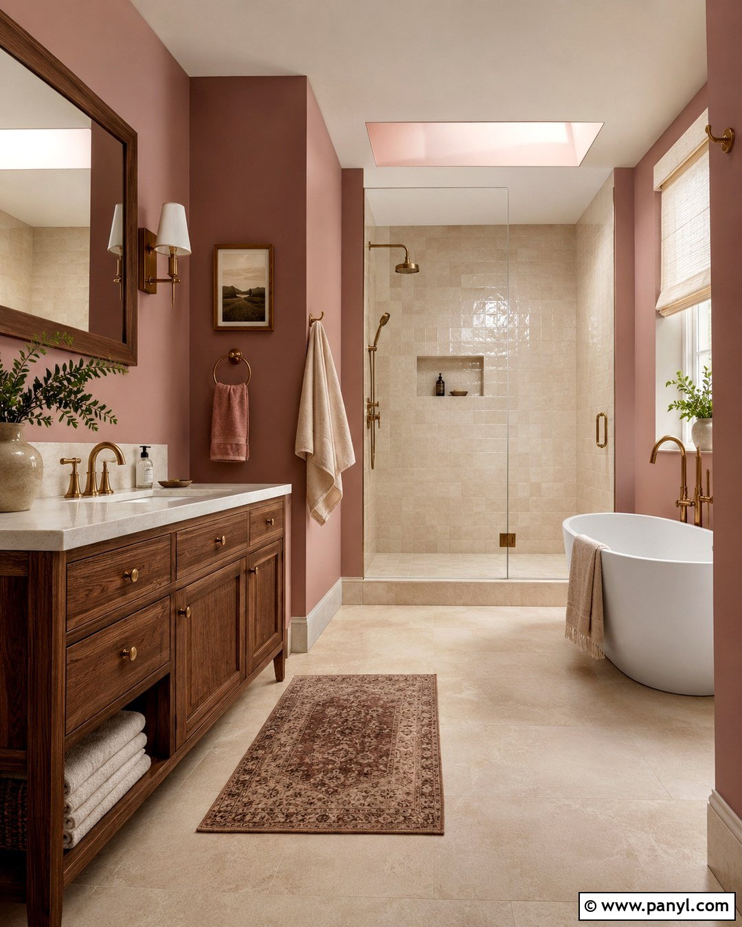 Dusty Pink Bathroom Walls With Cream Tile - 20 Dusty Pink Bathroom Walls