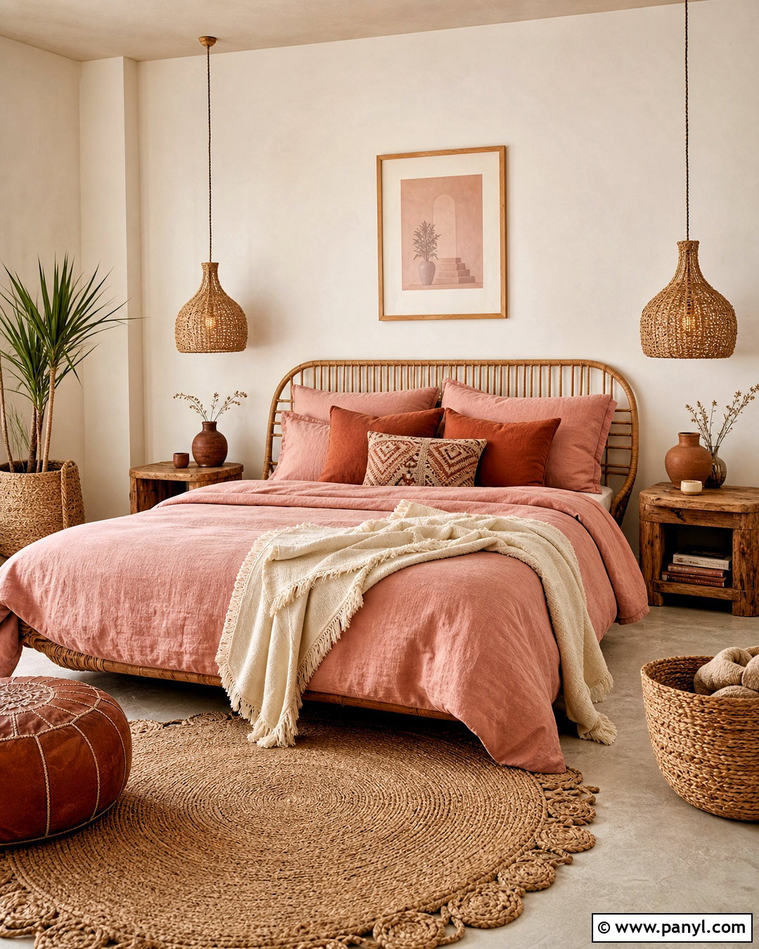 Dusty Pink Bedroom With Boho Decor - 20 dusty pink bedroom ideas