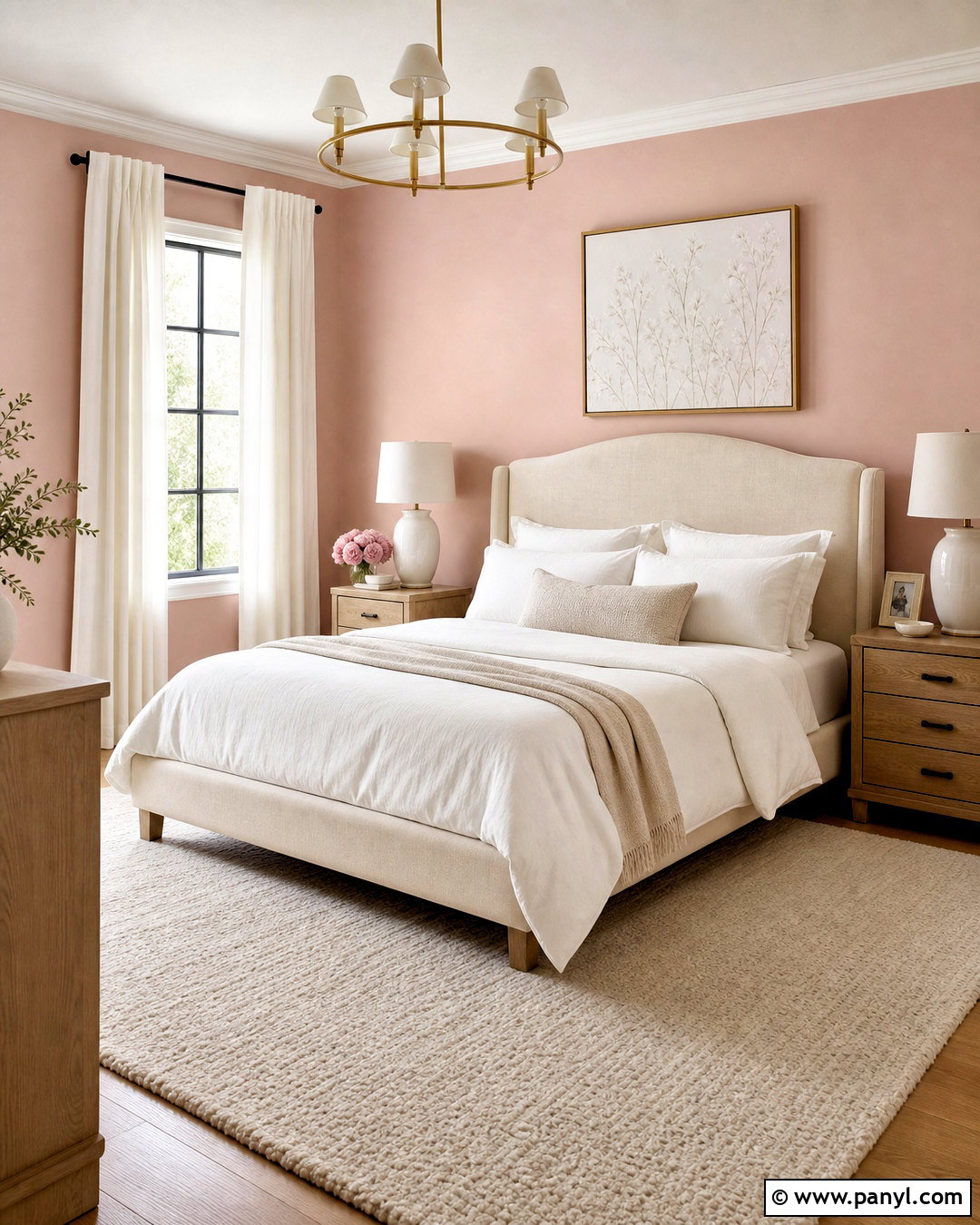 Dusty Pink Bedroom With Cream Accents - 20 dusty pink bedroom ideas