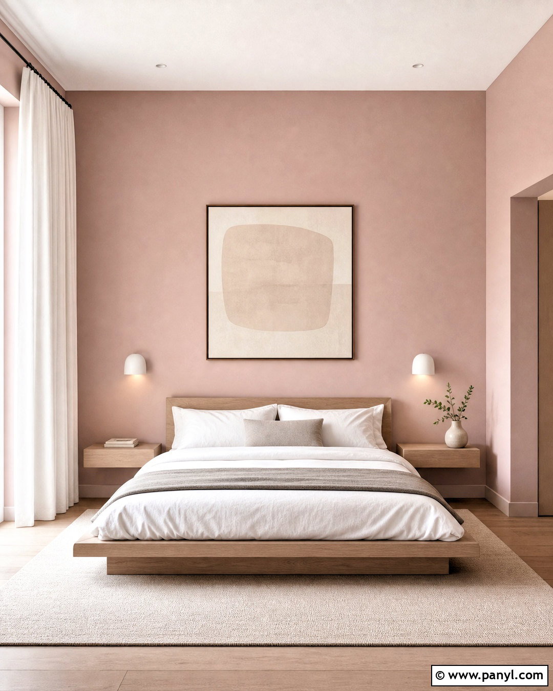 Dusty Pink Bedroom With Minimal Decor - 20 dusty pink bedroom ideas