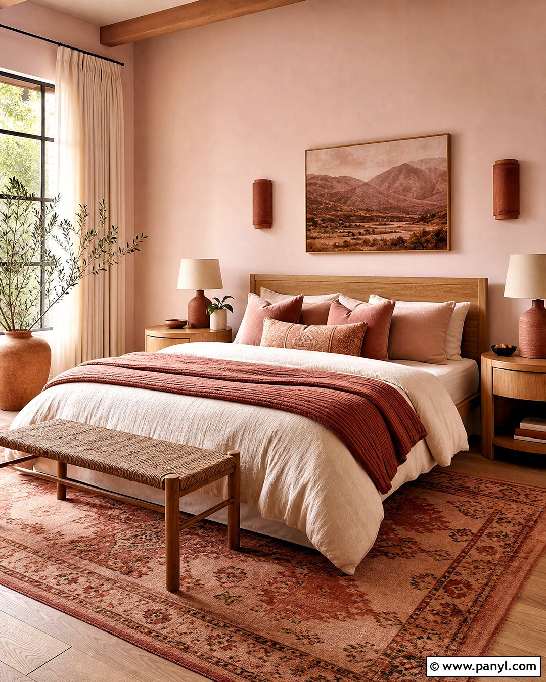 Dusty Pink Bedroom With Terracotta - 20 dusty pink bedroom ideas