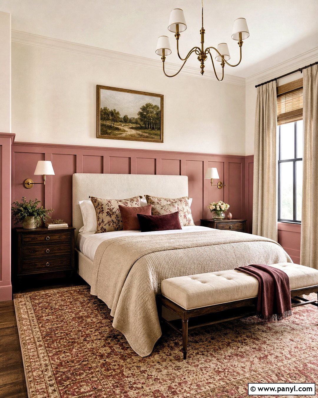 Dusty Pink Board And Batten Bedroom - 20 dusty pink paint color ideas