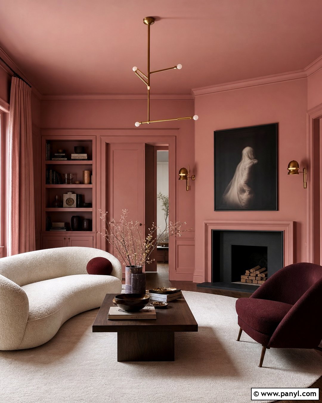 Dusty Pink Color-Drenched Room - 35 dusty pink walls