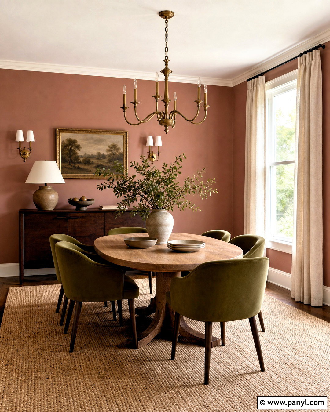 Dusty Pink Dining Room With Olive Green - 20 dusty pink paint color ideas