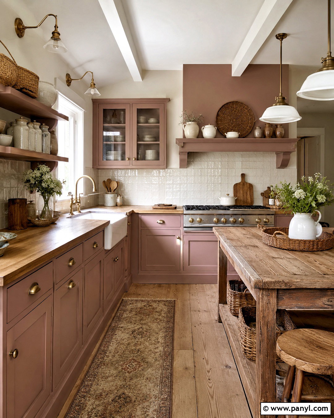 Dusty Pink Farmhouse Kitchen Cabinets - 20 dusty pink kitchen cabinets