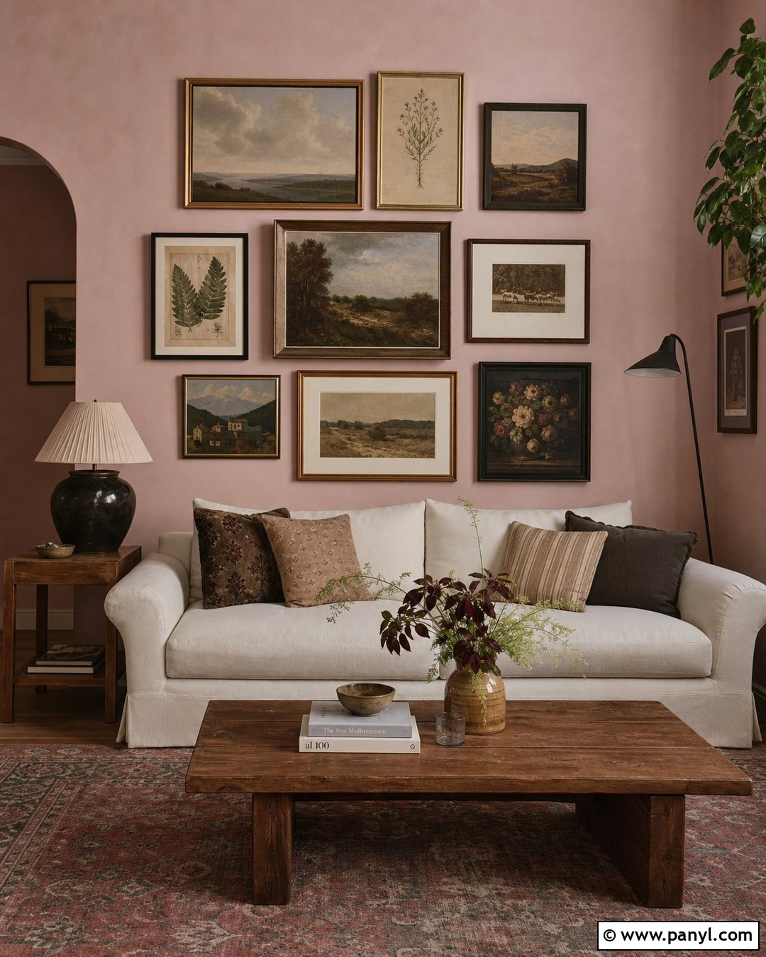 Dusty Pink Gallery Wall - 35 dusty pink walls