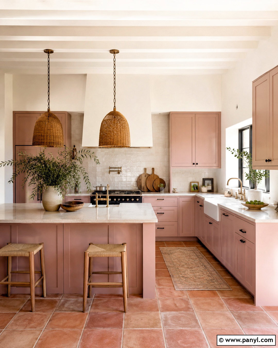 Dusty Pink Kitchen Cabinets With Terracotta Tile - 20 dusty pink kitchen cabinets