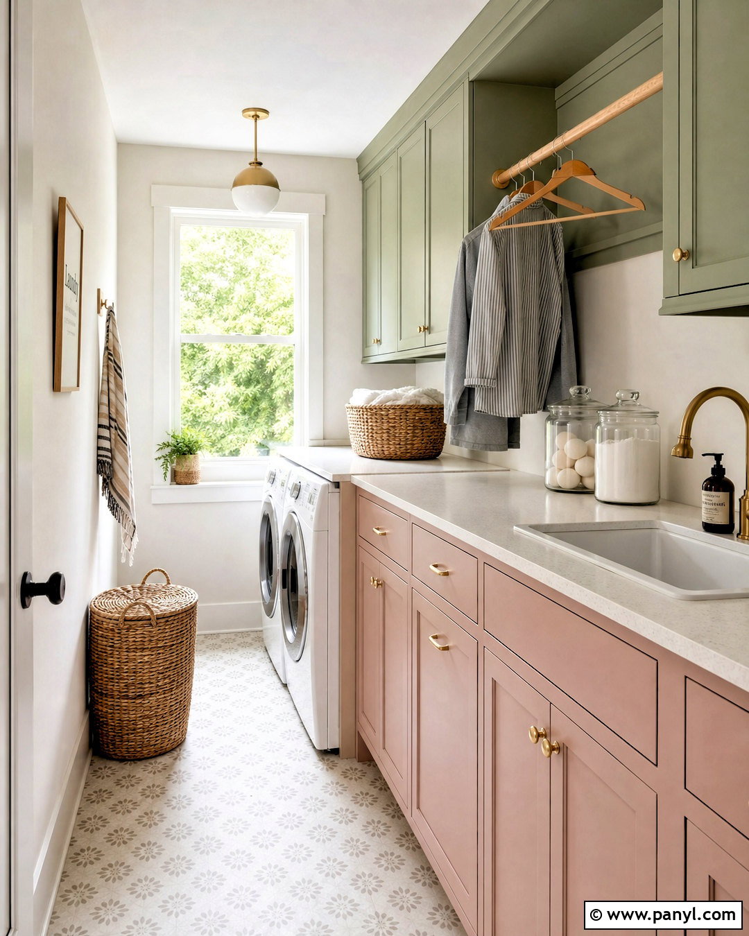 Dusty Pink Laundry Room With Sage Green - 20 dusty pink paint color ideas