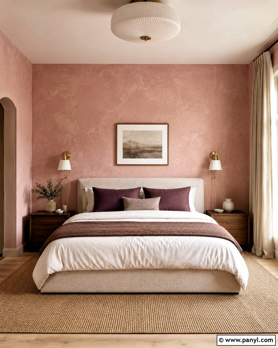 Dusty Pink Limewash Bedroom - 20 pink lime wash ideas