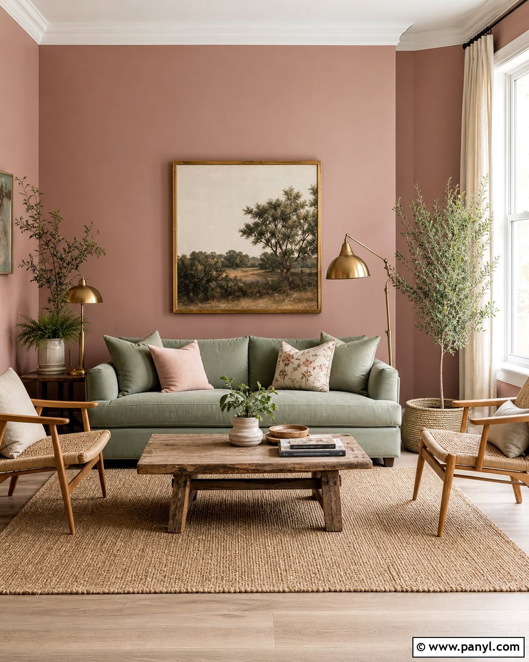Dusty Pink Living Room Walls With Sage Green - 35 dusty pink walls