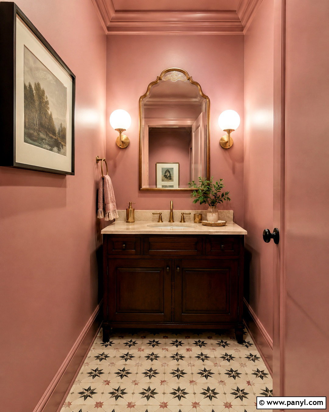 Dusty Pink Powder Room - 20 dusty pink bathroom ideas