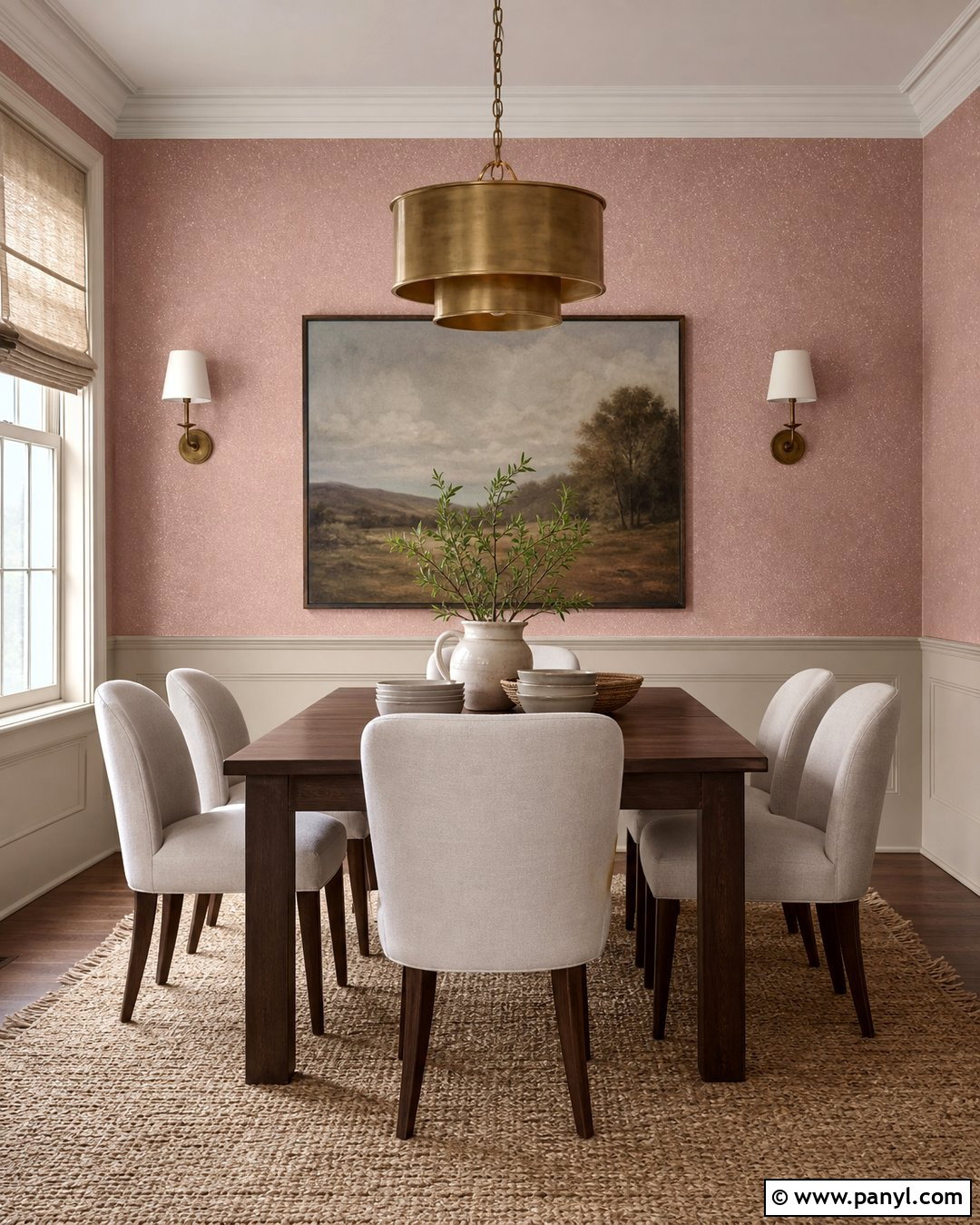 Dusty Pink Sparkle Dining Room Wall - 20 Pink Sparkle Paint For Walls