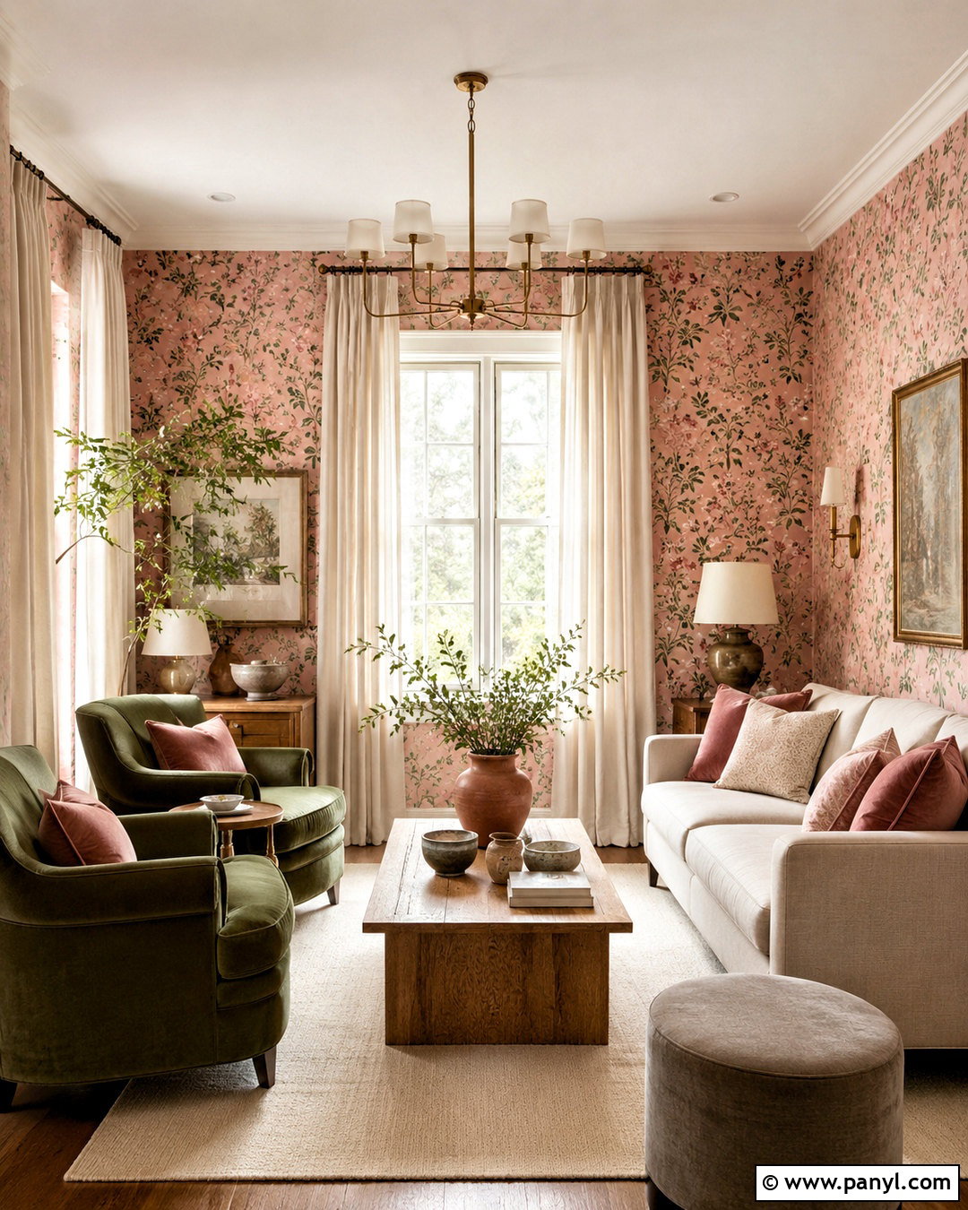Dusty Pink Wallpaper Living Room - 20 dusty pink living room ideas