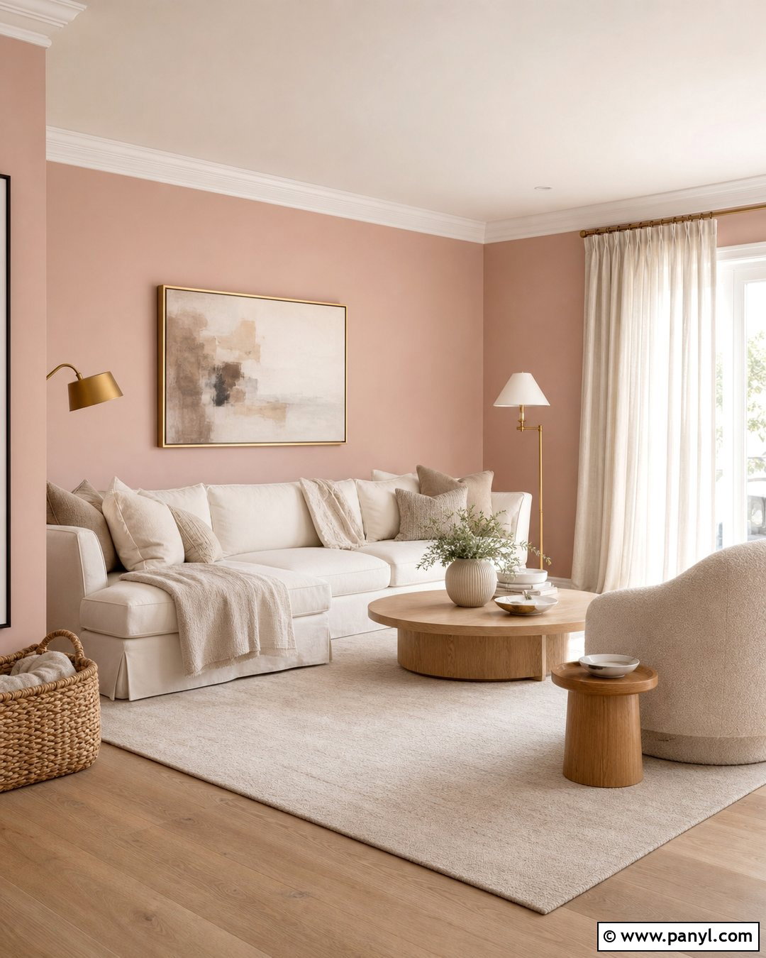 Dusty Pink Walls With Cream Decor - 35 dusty pink walls