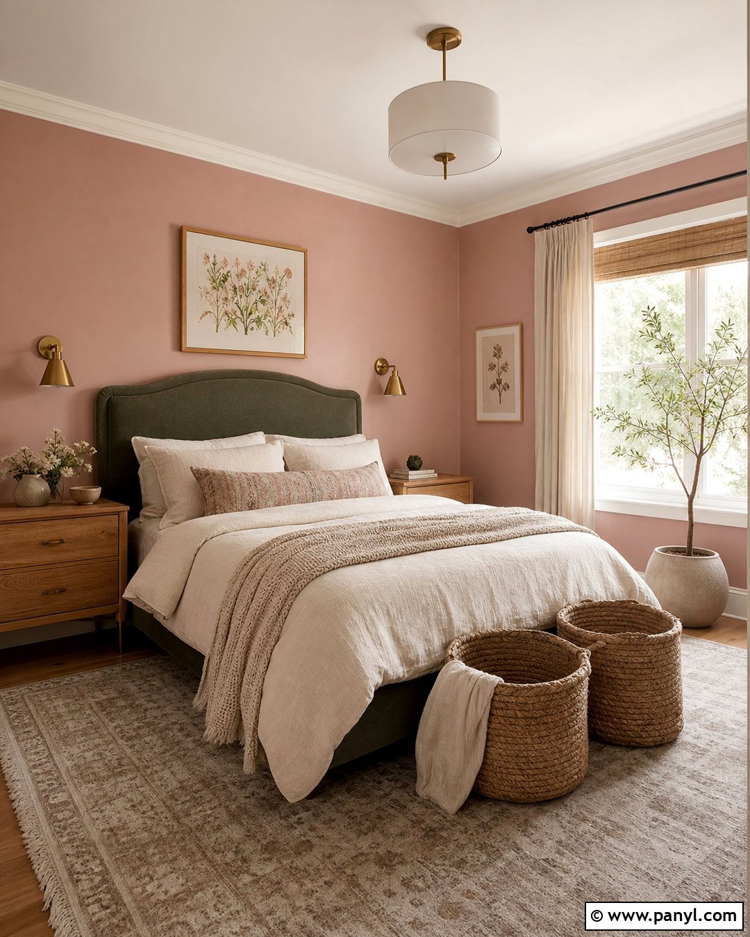 Dusty Pink Walls With Sage Green - 30 pink wall color combination ideas