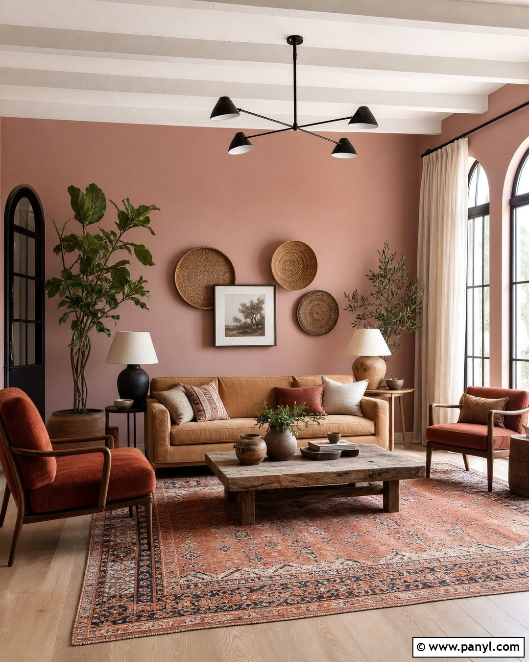 Dusty Pink Walls With Terracotta Accents - 35 dusty pink walls
