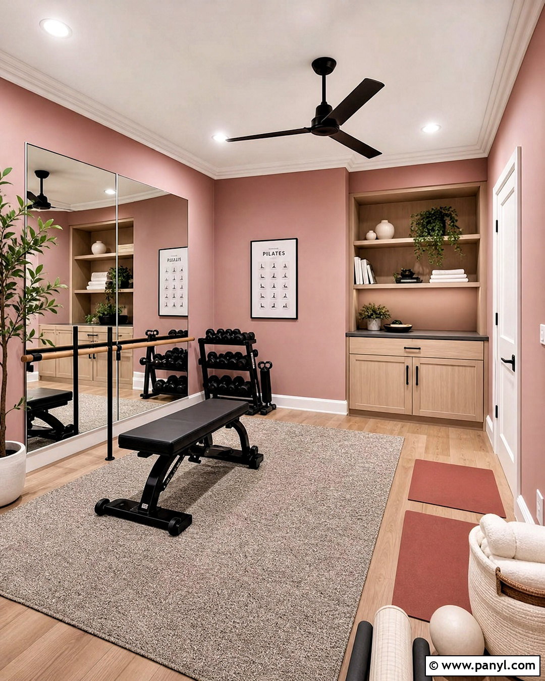 Dusty Pink Workout Room Paint - 20 workout room paint colors