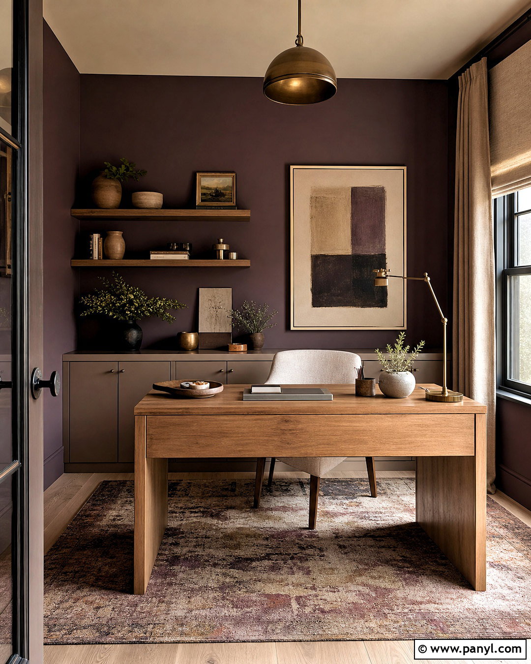 Dusty Plum Office Paint - 20 moody office paint colors