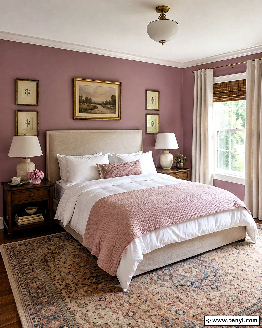 Dusty Purple Guest Room With Blush Pink - 20 dusty purple wall color ideas