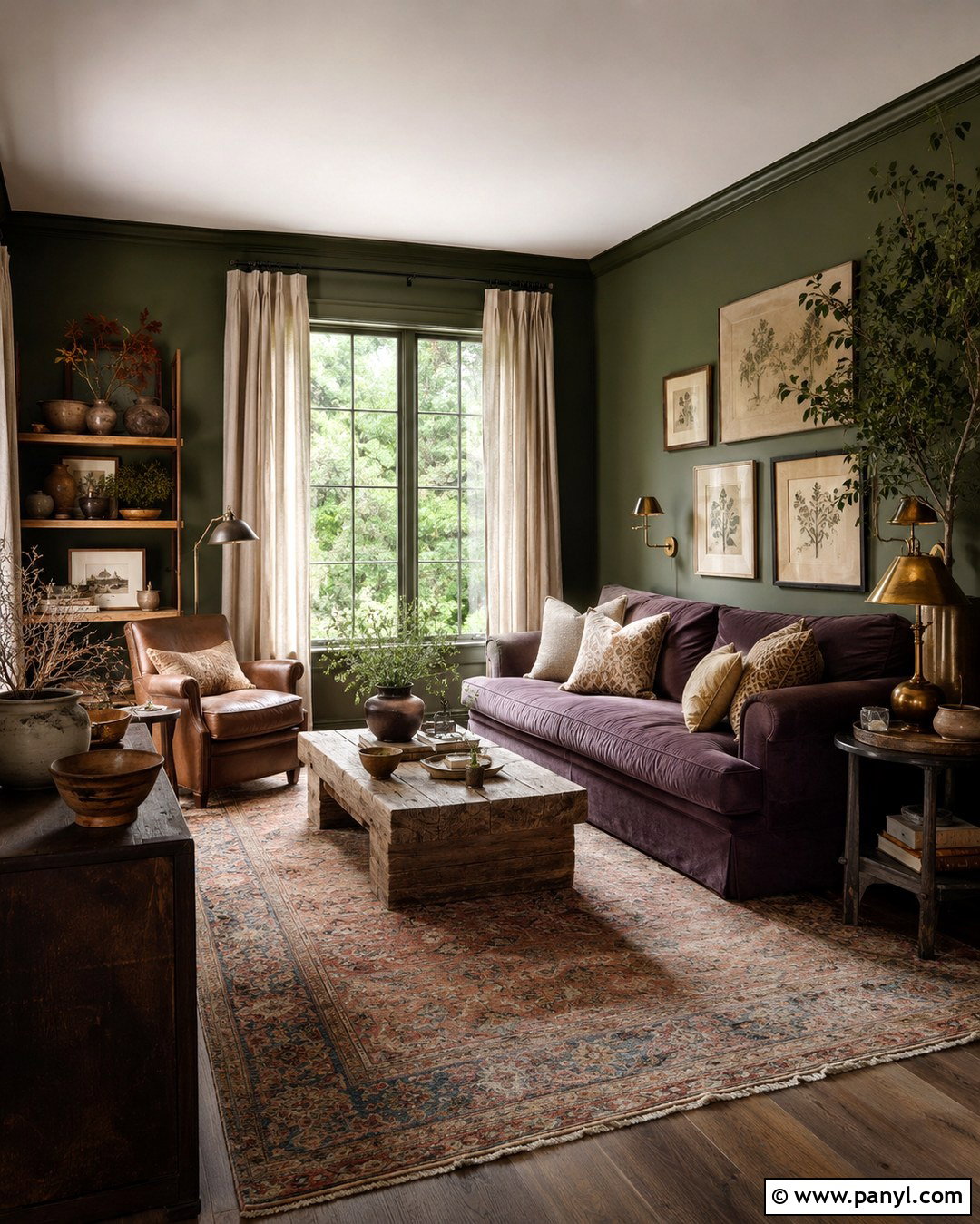 Dusty Purple Sofa With Moss Green Walls - 20 Purple Sofa Green Walls