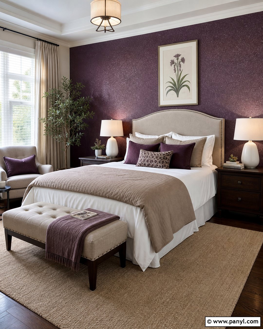 Dusty Purple Sparkle Guest Bedroom - 20 Purple Sparkle Paint For Walls