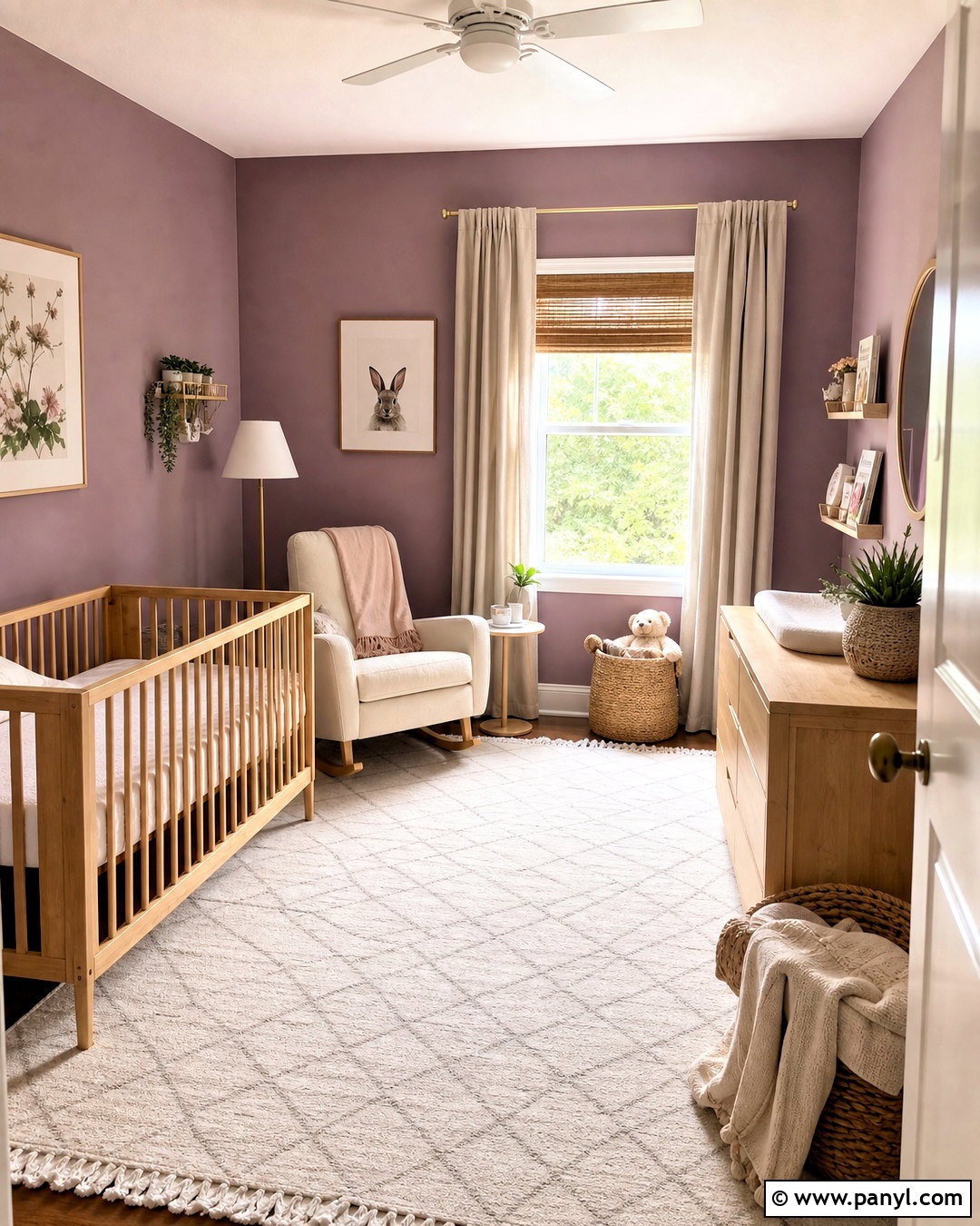 Dusty Purple Wall Nursery - 20 purple wall design ideas