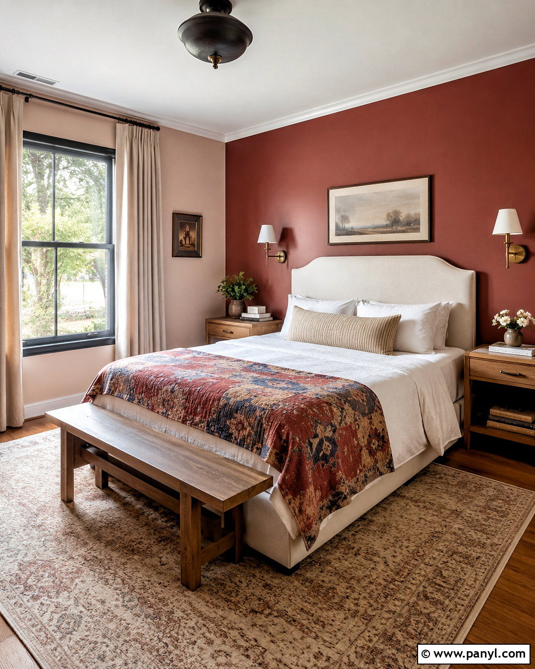 Dusty Red Guest Bedroom - 20 paint room red ideas