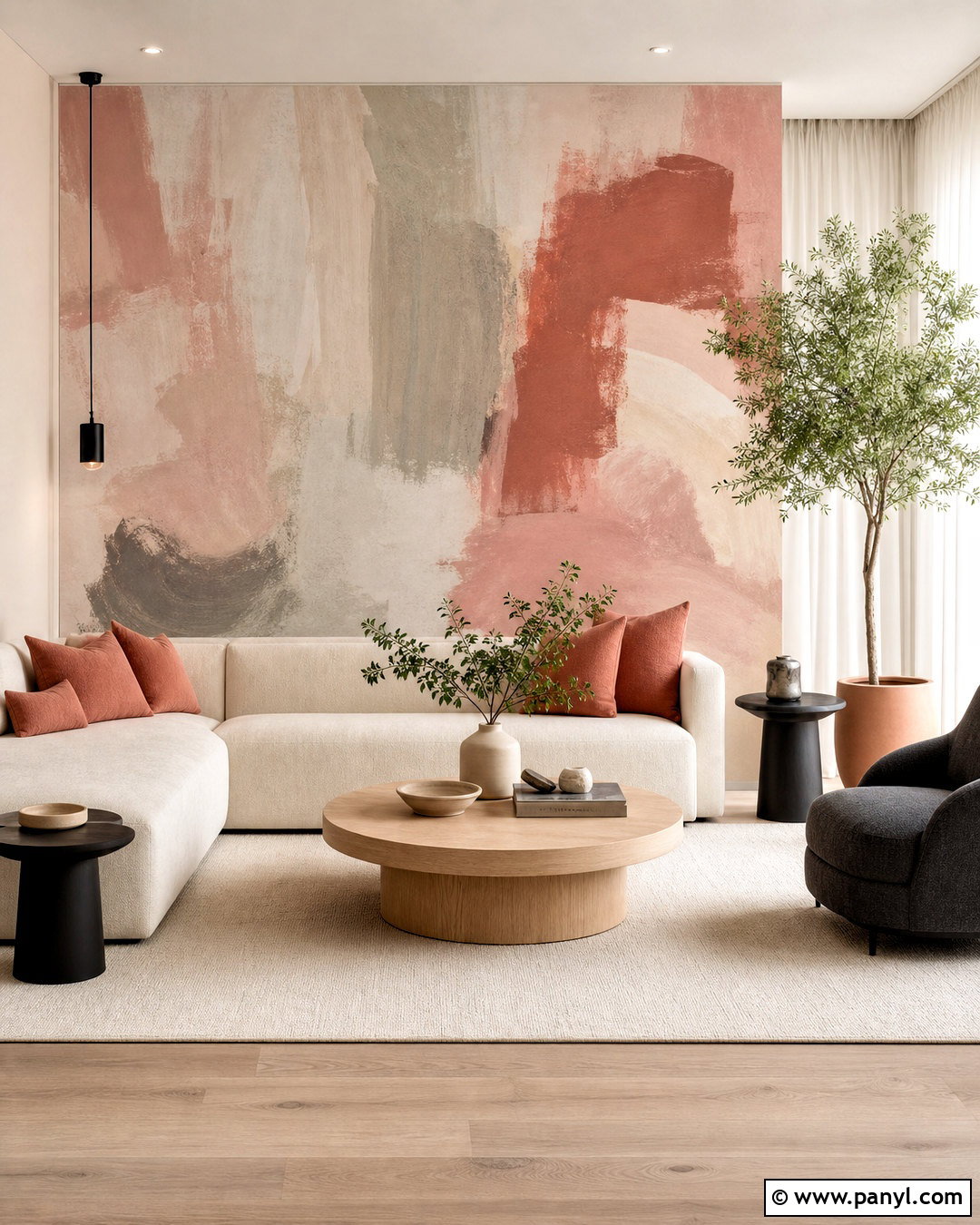 Dusty Rose Abstract Wallpaper Living Room - 20 dusty rose wallpaper ideas