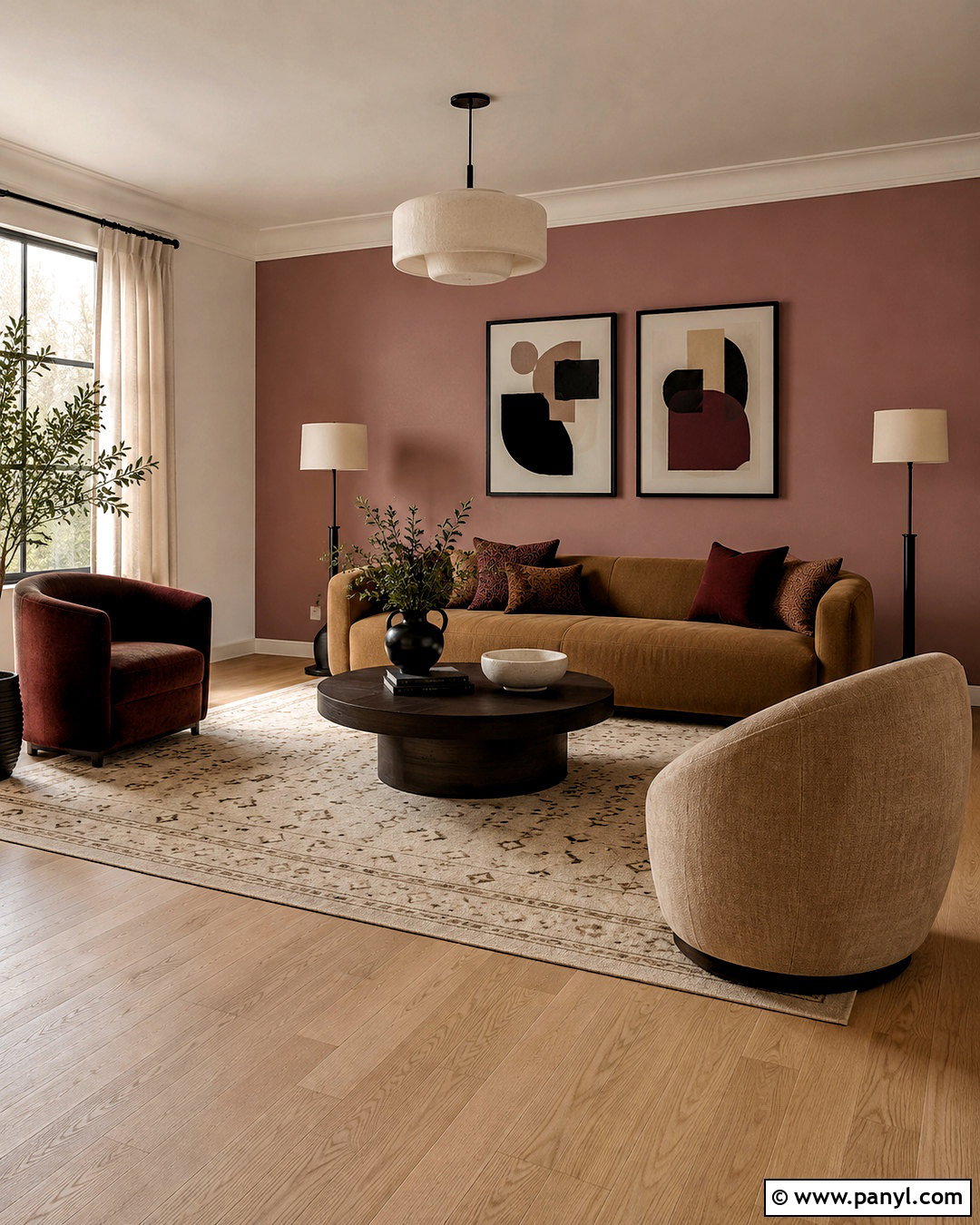 Dusty Rose Accent Wall - 20 living room accent wall paint colors