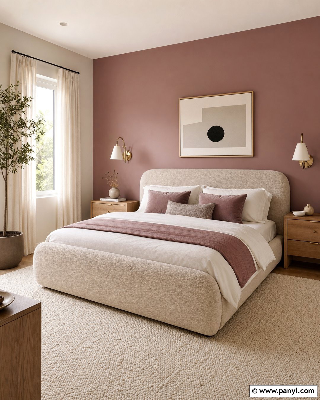 Dusty Rose Accent Wall - 20 Accent Wall Colors That Go With Beige Ideas