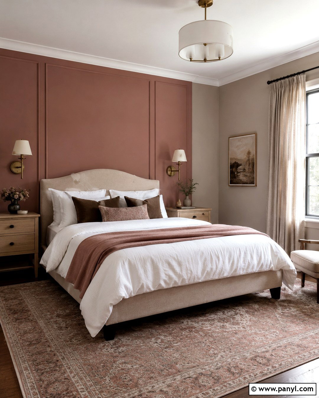 Dusty Rose And Warm Taupe Wall Color Combination - 20 Interior Wall Color Combination Ideas