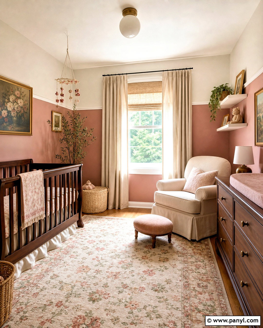 Dusty Rose Baby Girl Room - 20 baby girl room paint ideas