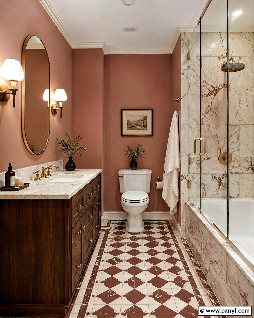 Dusty Rose Bathroom - 35 trending bathroom colors