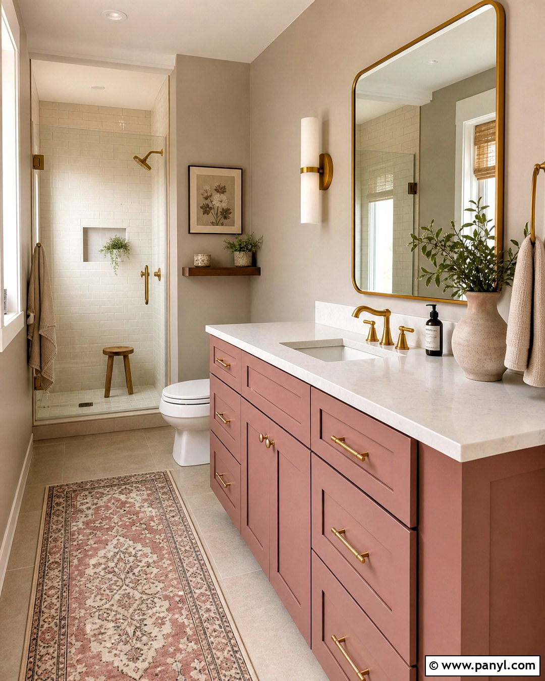 Dusty Rose Bathroom Cabinets - 20 bathroom cabinet color ideas
