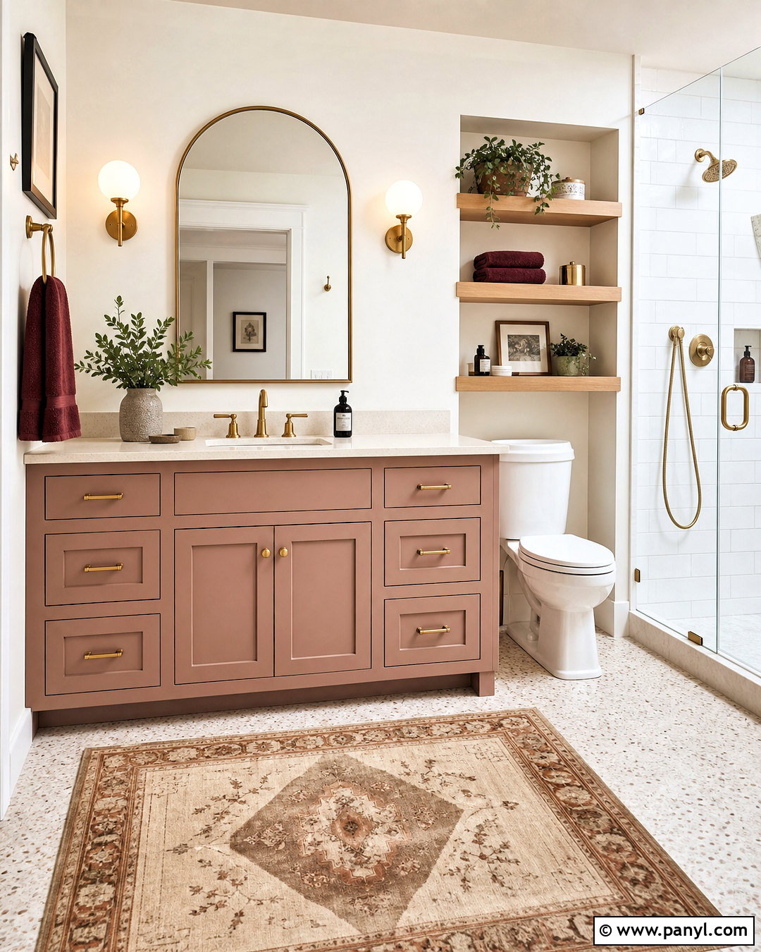Dusty Rose Bathroom Vanity - 20 bathroom vanity color ideas