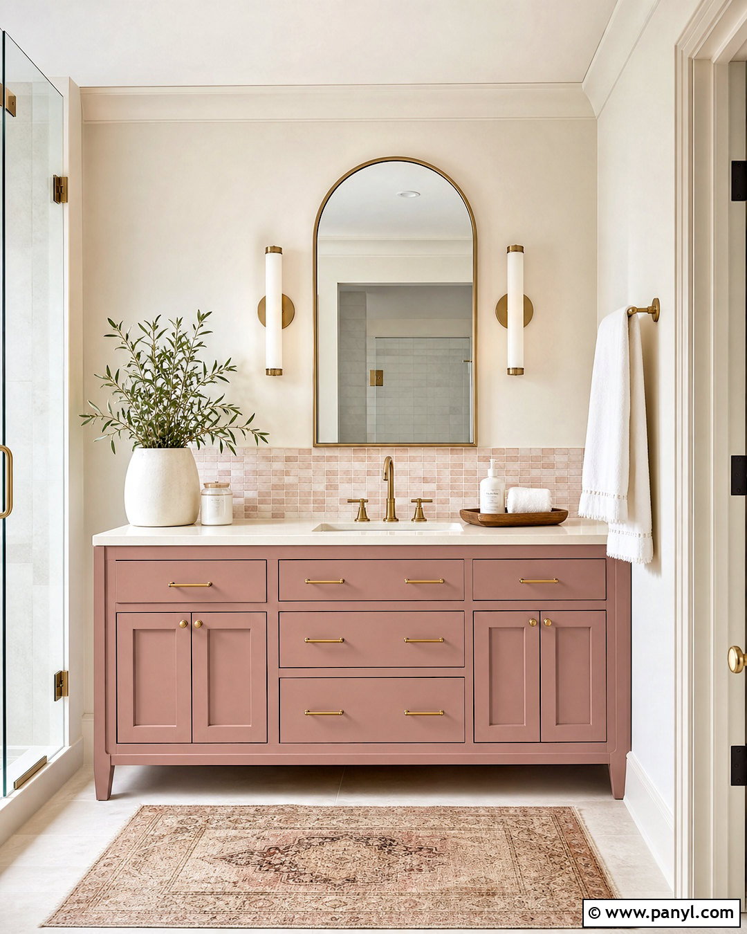 Dusty Rose Bathroom Vanity - 20 bathroom vanity paint ideas